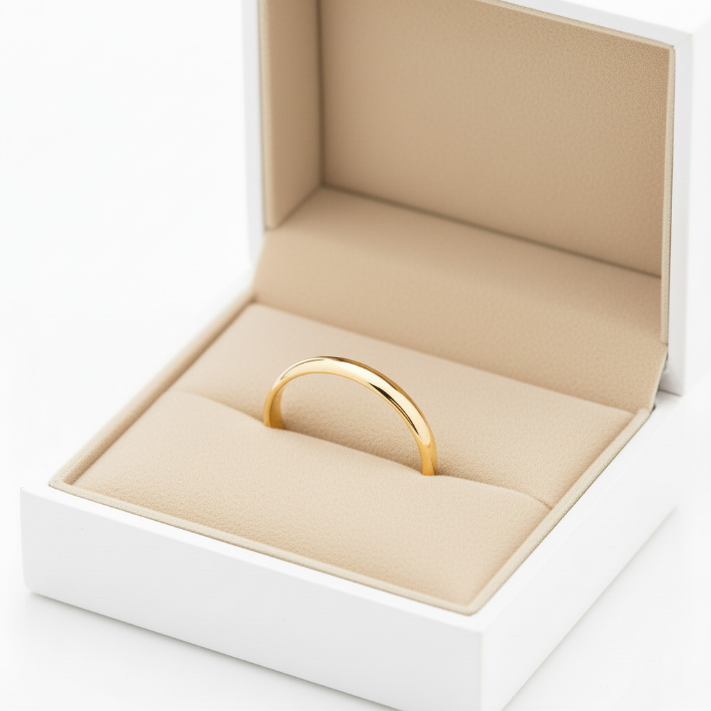 Aliança Fina em Ouro 18K (Par)