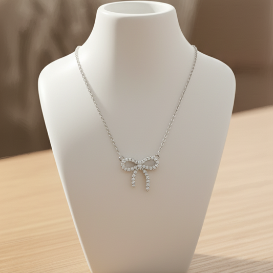 Colar Laço de Luz em Prata 925 com Corrente Veneziana e Fecho Bóia