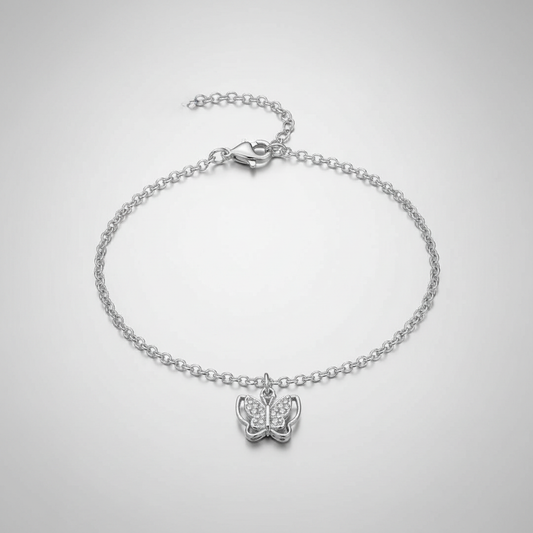 Pulseira Borboleta Luz em Prata 925