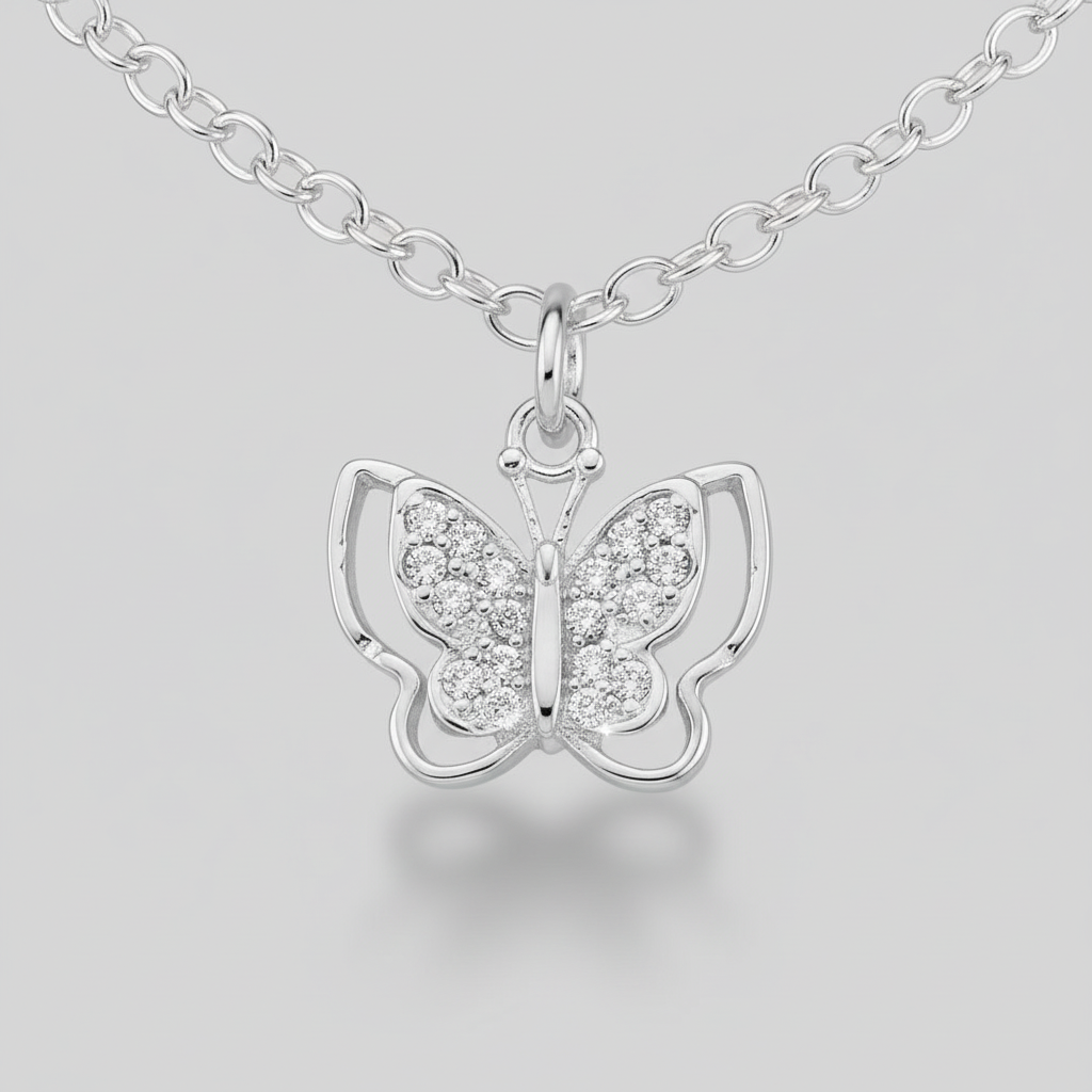 Pulseira Borboleta Luz em Prata 925