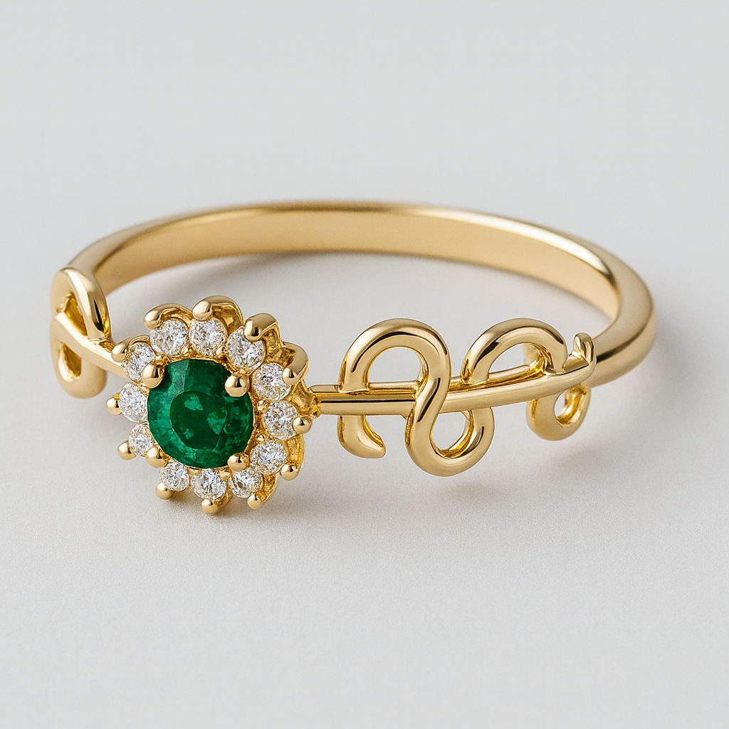 Anel de Formatura Feminino Medicina em Ouro 18k