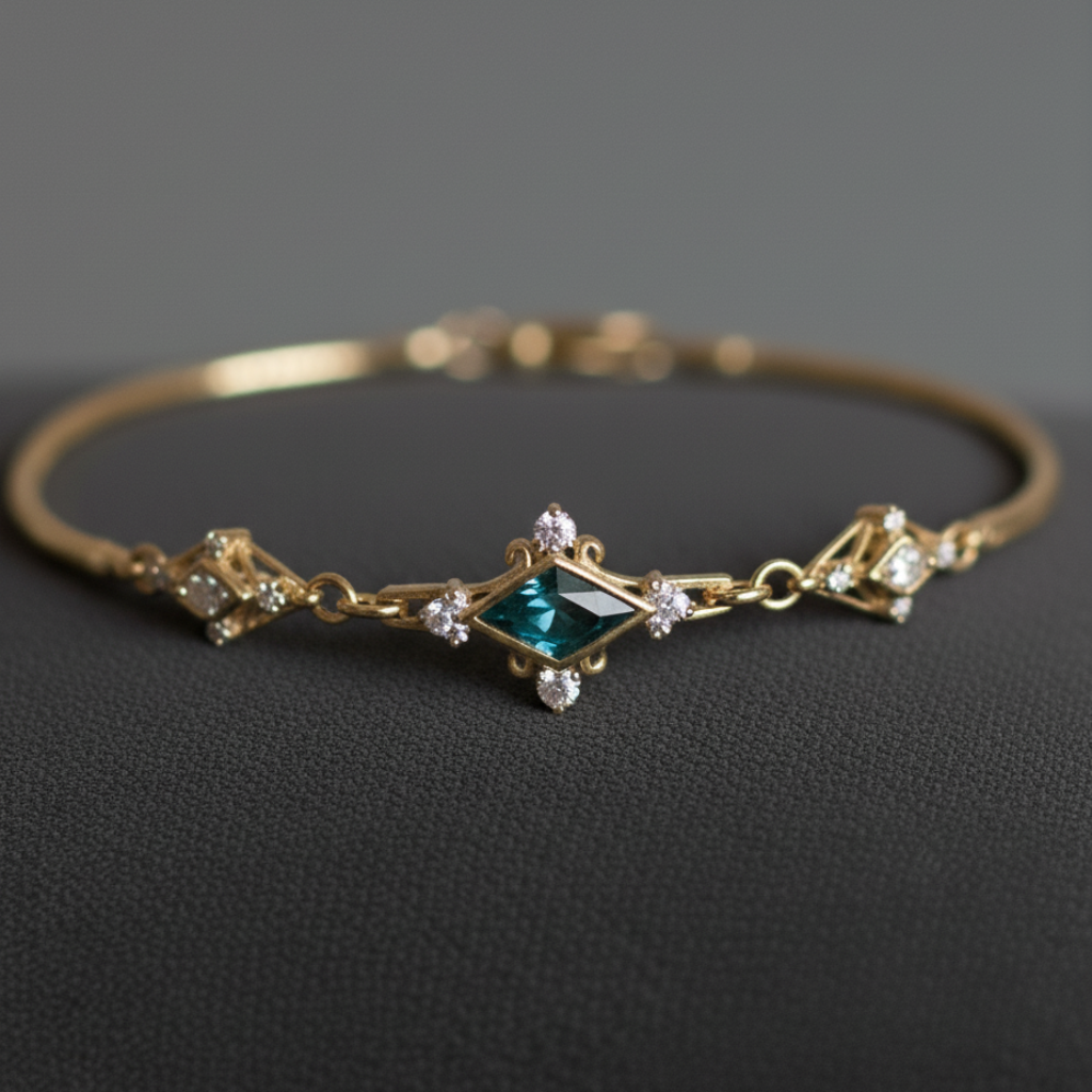 Pulseira Cristal do Baile Cinderela em Ouro 18k